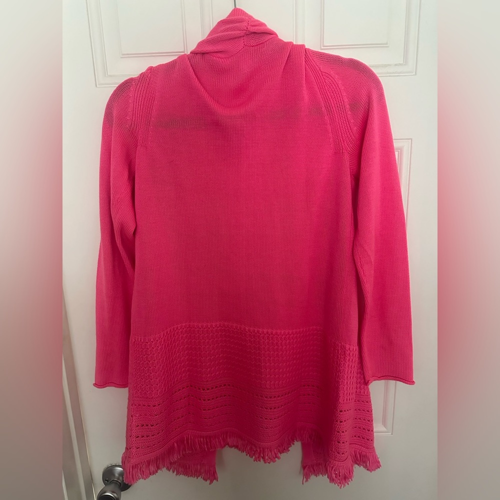 Lilly Pulitzer Pink Isle Noble Fringe Cardigan - Picture 3 of 4